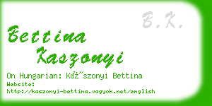 bettina kaszonyi business card